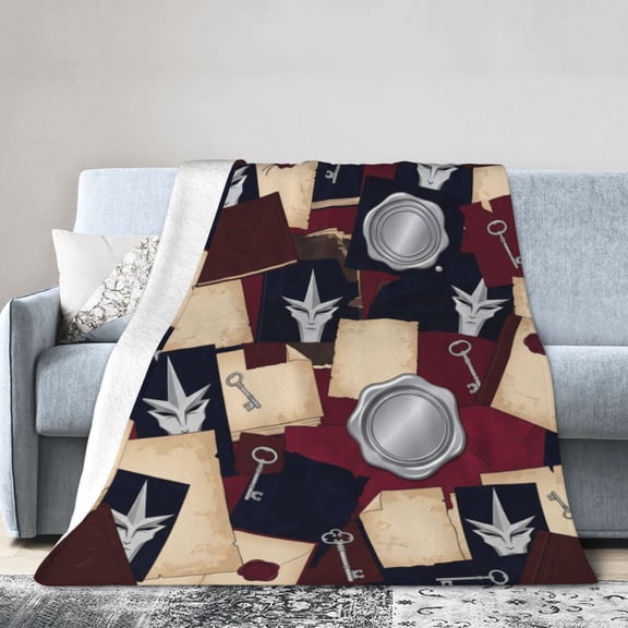 Patriotic Throw Blanket, Rustic Americana Farmhouse Throw Blanket, Vintage Country Decor Blanket for Bedroom Living Room Sofa Couch 50x40