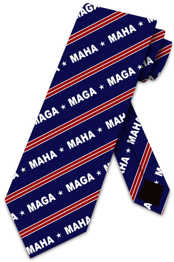 Patriotic Tie MAGA Necktie Trump Ties RFK MAHA Neckties by Three Rooker