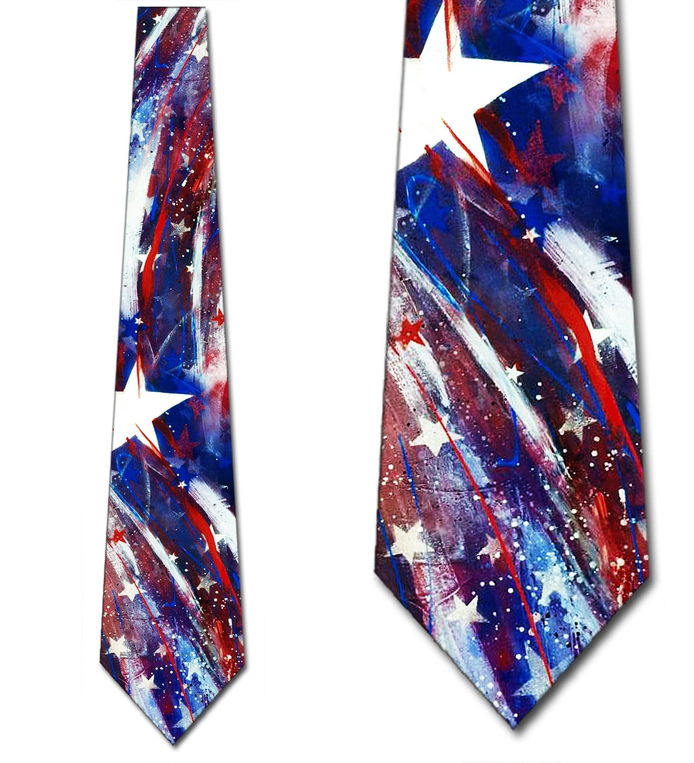 Patriotic Ties Mens Art Abstract Flag Neck Tie by Three Rooker