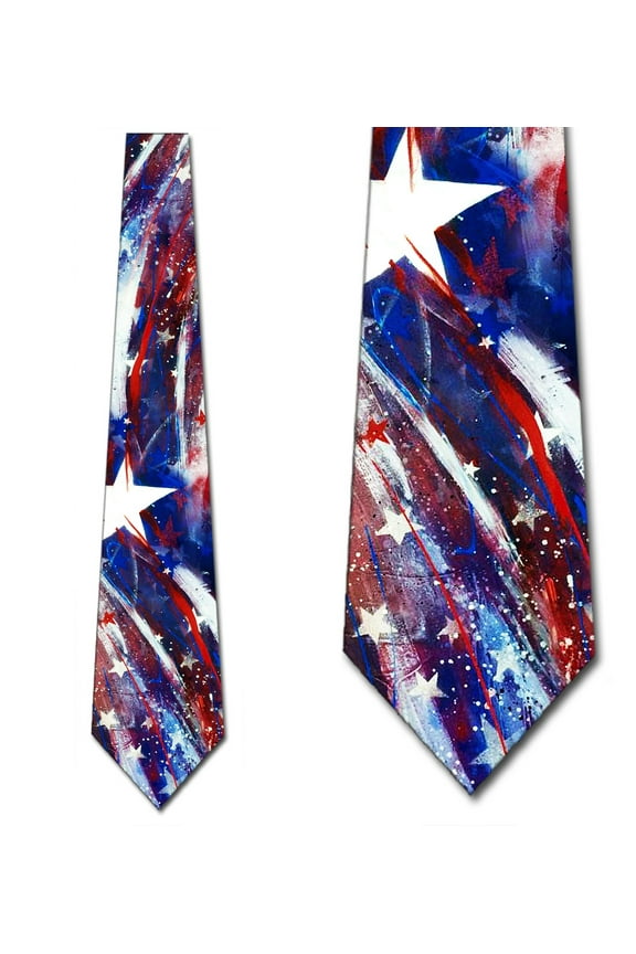 Patriotic Ties Mens Art Abstract Flag Neck Tie by Three Rooker