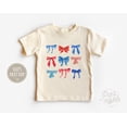 thumbnail image 1 of Patriotic Toddler Girl Shirt, Boho Coquette Bows Tee, Cute Fourth Of July Kids Shirt, Southern Girl TODDLER SHORT SLEEVE TEE BELLA CANVAS 3001T, 1 of 3