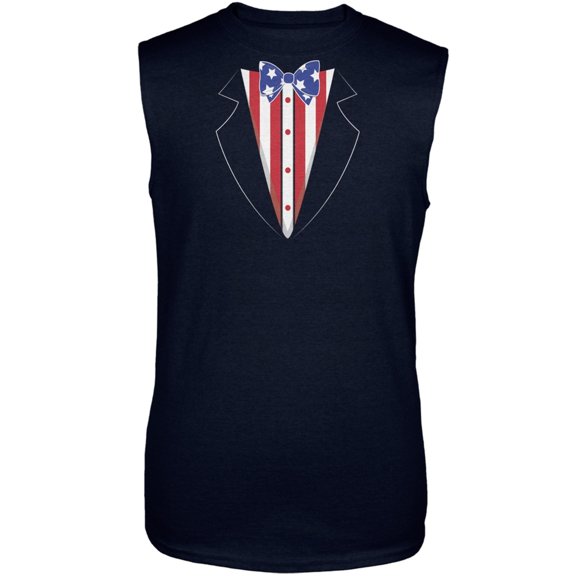 Patriotic Tuxedo Sleeveless Shirt - Large