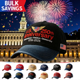 thumbnail image 1 of Patriotic U.S. 250th Anniversary Cap Adjustable Washed Baseball Hat with Flag and Eagle Embroidery, Celebrate America Independence 250 Year Tribute, 1 of 10