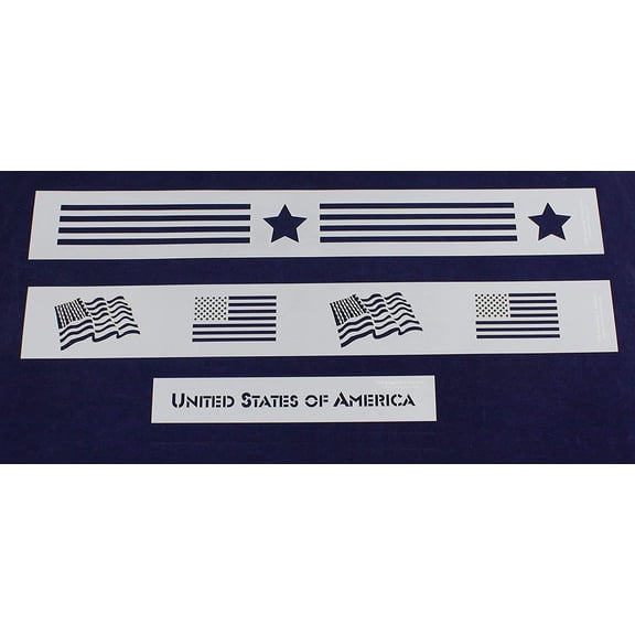 Patriotic U.S.- 3 Piece Border Stencil Set