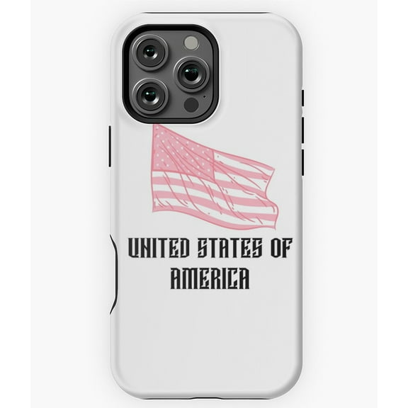 Patriotic UNITED STATES OF AMERICA Phone Case for iPhone 16 15 14 13 12 11 Pro Max