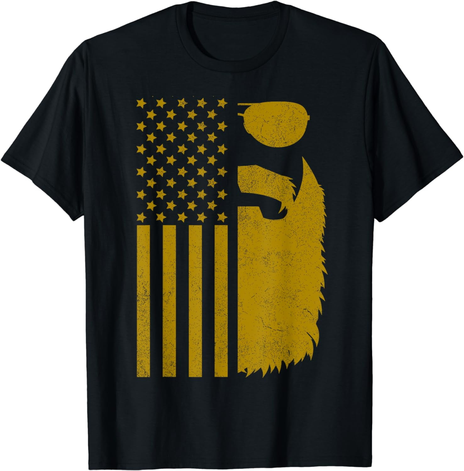 Patriotic US Flag Beard And Sunglasses For Men With Beards T Shirt patriotic-us-flag-beard-and-sunglasses-for-men-with-beards-t-shirt