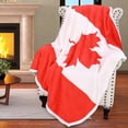 thumbnail image 1 of Patriotic US Flag Blanket, American National Flag Throws, Sherpa Fleece Reversible Blanket for Couch Bed Decor, 4th of July Citizenship Veteran Gift, 1 of 5