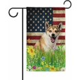 thumbnail image 1 of Patriotic US Flag Norwegian Lundehund Garden Flag Dog Wildflowers Floral Spring Summer 4th of July Outside Decor Flag Banner 12.5X18 Inch Double Side Style 1, 1 of 6