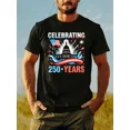 thumbnail image 1 of Patriotic USA 250 Years Celebration T-Shirt - Retro American Flag Capitol Building Graphic Tee for Men - Vintage Red White and Blue Independence Day Apparel, 1 of 6