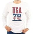 thumbnail image 1 of Patriotic USA 76 American Flag Long Sleeve TShirt Men Women Brisco Brands M, 1 of 6
