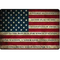 Patriotic USA American Flag Metal Tin Sign - 12x18 Inch Wall Decor for Man Cave and Bar