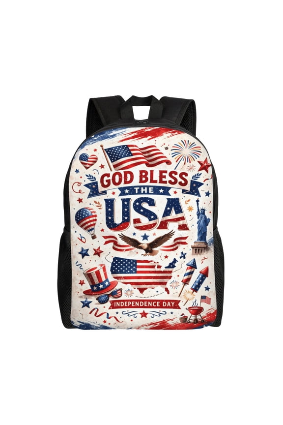 Patriotic USA Backpack Large Capacity Laptop Bag for Men and Women