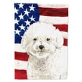 thumbnail image 1 of Patriotic USA Bichon Frise Flag Canvas House Size, 1 of 1