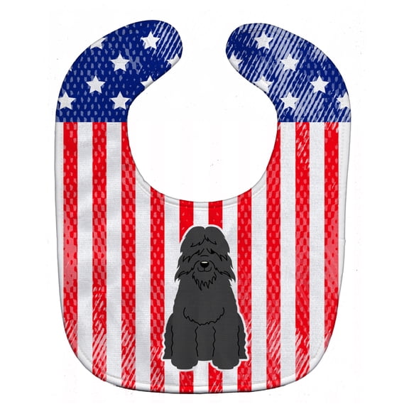 Patriotic USA Bouvier des Flandres Baby Bib
