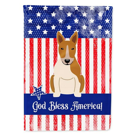 Patriotic USA Bull Terrier Red White Flag Canvas House Size