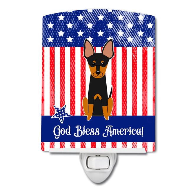 Patriotic USA English Toy Terrier Ceramic Night Light - Walmart.com