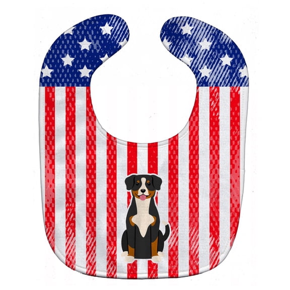Patriotic USA Entlebucher Baby Bib