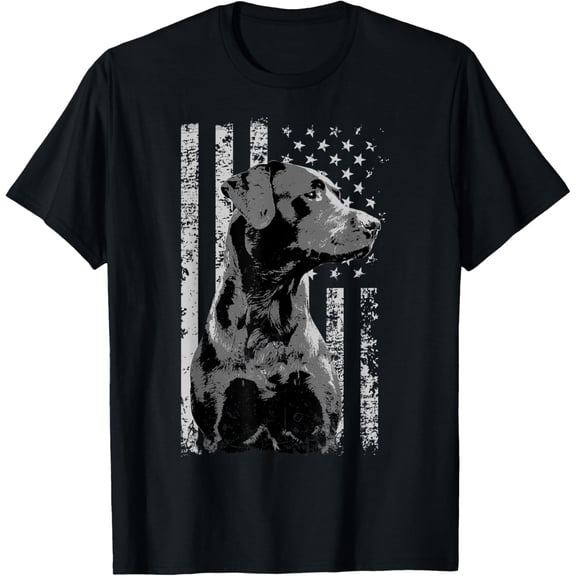 Patriotic USA Flag Black Labrador gift for Lab Owners Short Sleeve T-Shirt