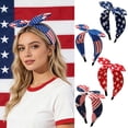 thumbnail image 1 of Patriotic USA Flag Elastic Headband, Red White Blue Design Hair Accessory, for 4th Of July, Independence Day, Parades, Parties, Festivals And Patriotic Events Decor, 1 of 7