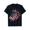 thumbnail image 1 of Patriotic USA Flag Fighter Jets Boys 4th of July T-Shirt, 1 of 5