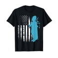 thumbnail image 1 of Patriotic USA Flag Player Scottish Musician T-Shirt, 1 of 5