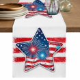 thumbnail image 1 of Patriotic USA Flag Table Runner 90 Inches, Independence Day Firework Red Striped Bed Runner Dresser Scarves Tabletop for Indoor Outdoor Parties/Ceremony/Banquet, 13" x 90", 1 of 9