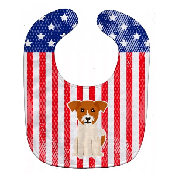 Patriotic USA Jack Russell Terrier Baby Bib