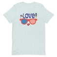 thumbnail image 1 of Patriotic USA-Loves Design Sunglasses Shirt (Heather Prism Ice Blue, M), 1 of 1