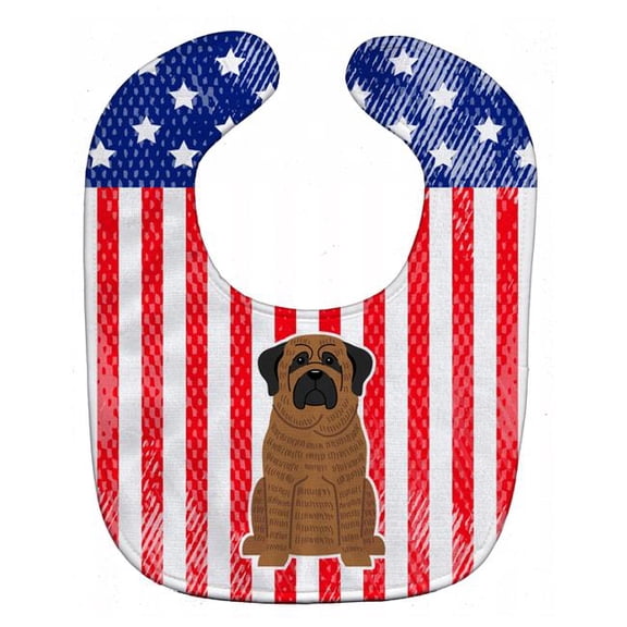 Patriotic USA Mastiff Brindle Baby Bib