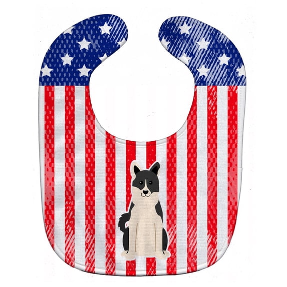Patriotic USA Russo-European Laika Spitz Baby Bib