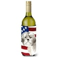 thumbnail image 1 of Patriotic USA Shih Tzu Puppy Wine Bottle Beverge Insulator Hugger, 1 of 1