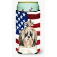 thumbnail image 1 of Patriotic USA Shih Tzu Tall Boy Beverage Insulator Hugger, 1 of 1