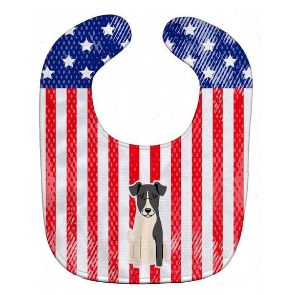 Patriotic USA Smooth Fox Terrier Baby Bib