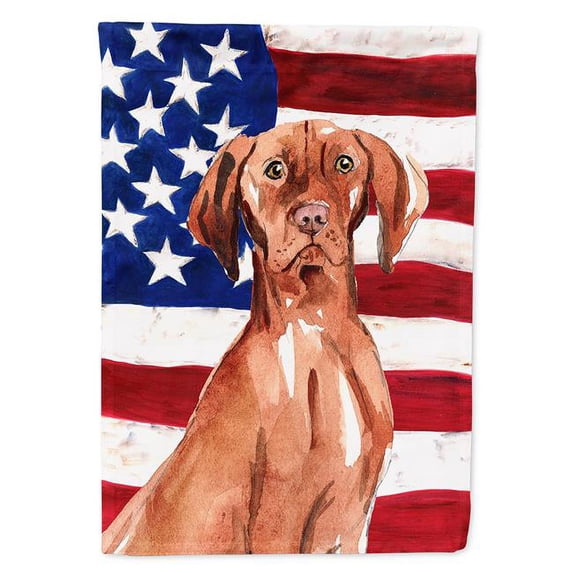 Patriotic USA Vizsla Garden Size Flag