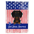 thumbnail image 1 of Patriotic USA Wire Haired Dachshund Black Tan Flag Canvas House Size, 1 of 1