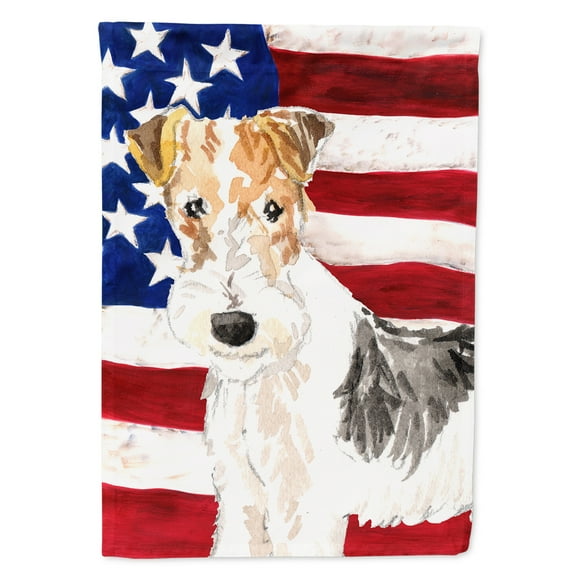 Patriotic USA Yorkie Yorkshire Terrier House Flag