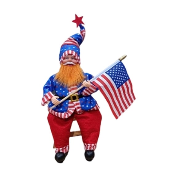 Patriotic Uncle Sam Figure Style D with Detailed Craftsmanship for Family Holiday Gathering Independence Day Home Display Decor