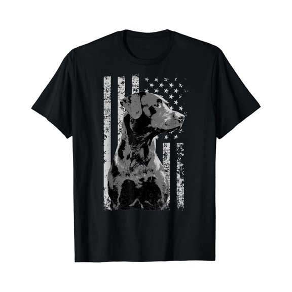 Patriotic Usa Flag Black Labrador Gift For Lab Owners T-Shirt