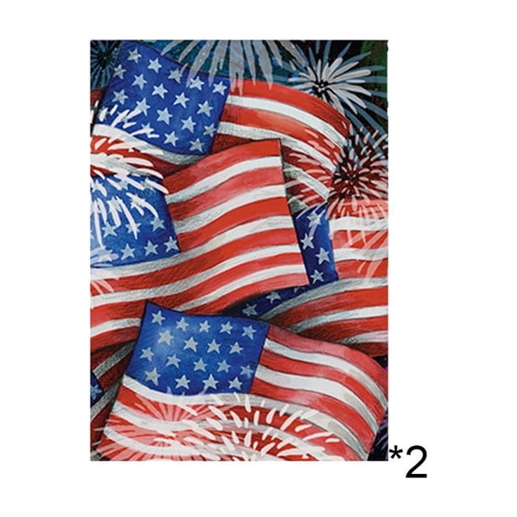 Patriotic Usa Flag Fireworksed Garden Flag Double Sided Of July Yard Flag for Independence Day Outdoor Decor