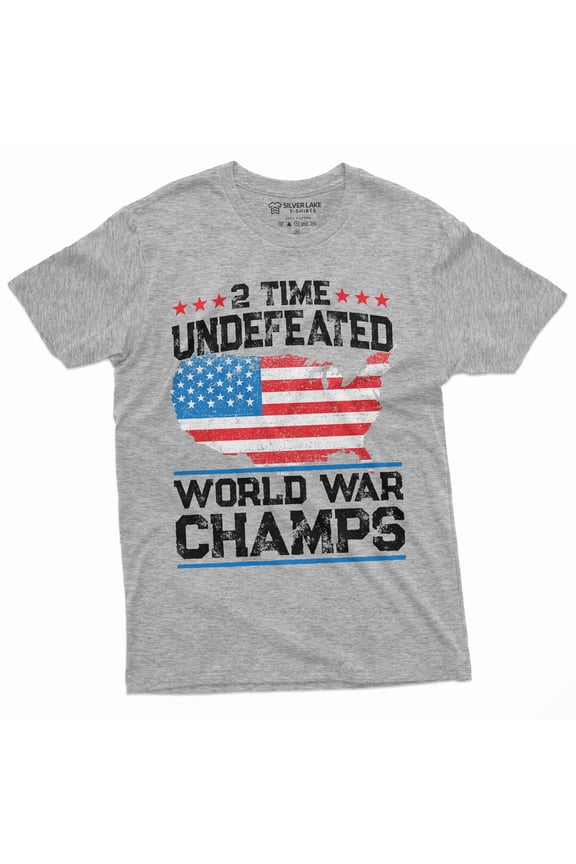 Patriotic Usa Mens T-Shirt 4Th Of July Usa Tee World War Champs Mens Tee Shirt Independence Day Cool Party Tee (3X-Large Grey)