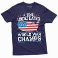 thumbnail image 1 of Patriotic Usa Mens T-Shirt 4Th Of July Usa Tee World War Champs Mens Tee Shirt Independence Day Cool Party Tee (Large Navy Blue), 1 of 5