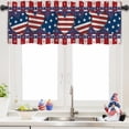 thumbnail image 1 of Patriotic Valances for Windows 54" W x 18", 4th of July Kitchen Curtain Valance, Window Valances for Bedroom, Rod Pocket Window Valance Curtains, 1 Panel, 1 of 5