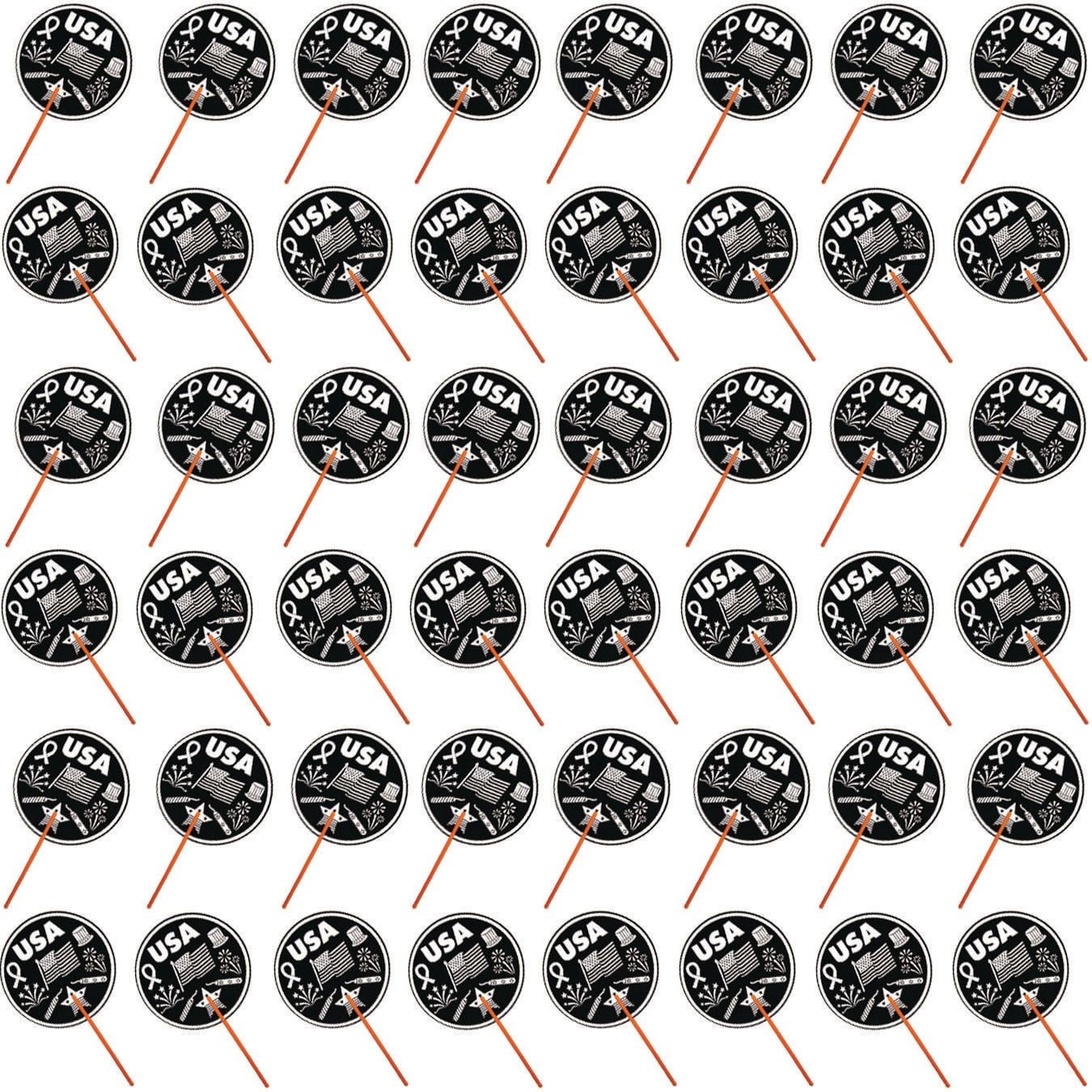 Patriotic Velvet Art Fan (Pack of 48)
