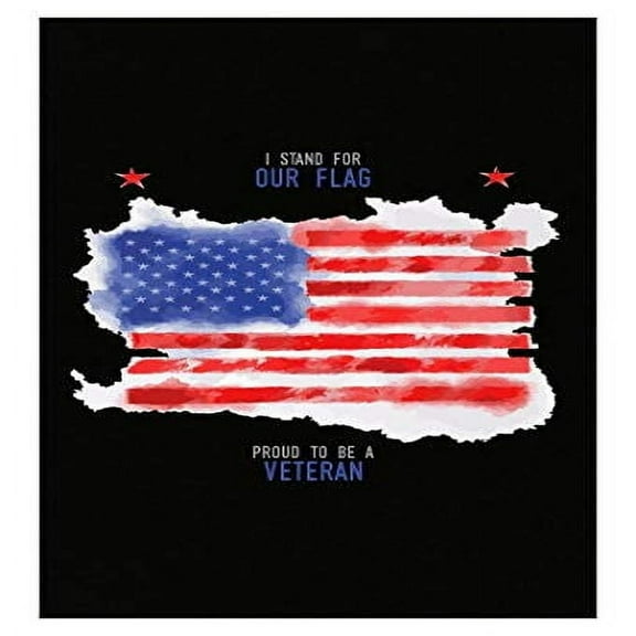 Patriotic Veteran Memorial Day Poster - I Stand For Our Flag Gift