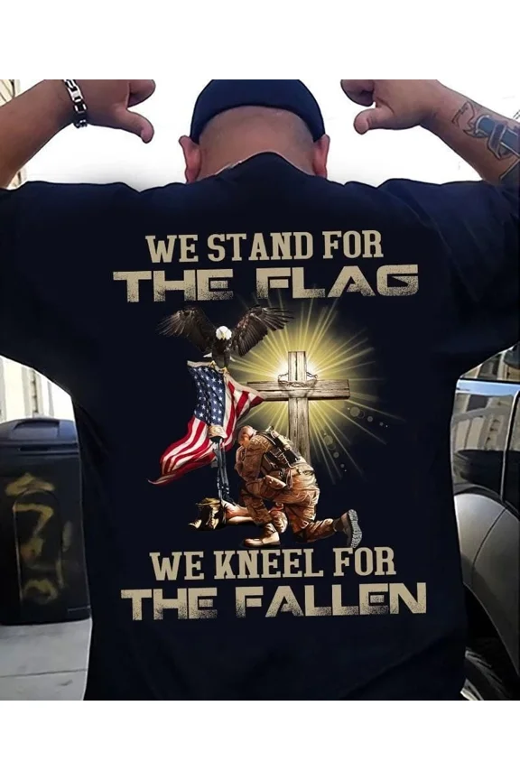 Patriotic Veterans Fallen Heroes Respect Honor Emblem Unisex T-Shirt Gift, up to size 5XL