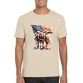 thumbnail image 1 of Patriotic Veterans Tribute Watercolor Military Art Style T-Shirt, for men & women, up to size 5XL, 1 of 3