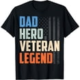 thumbnail image 1 of Patriotic Veterans Veteran Husbands Dad Hero Veteran Legend T-Shirt, 1 of 4