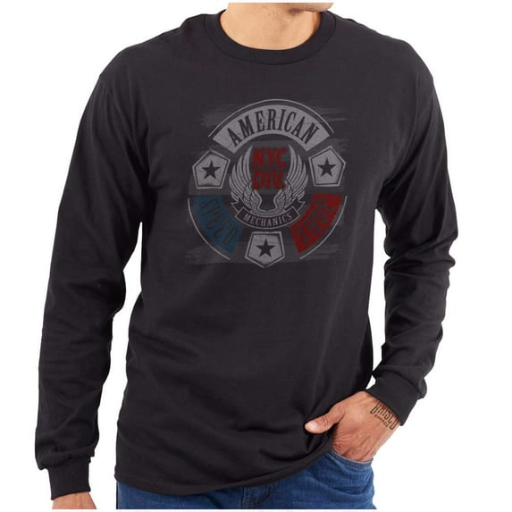 Patriotic Vintage American Mechanic Long Sleeve TShirt Men Women Brisco Brands X