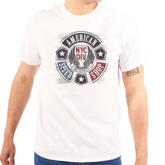 Patriotic Vintage American Mechanic Men's Graphic T Shirt Tees Brisco Brands L