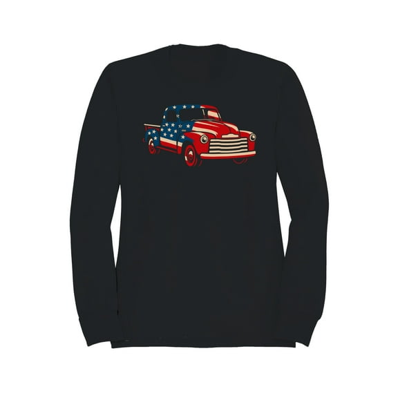 Patriotic Vintage Truck Graphic Men's Sweatshirt